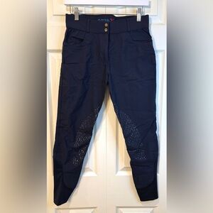 Ovation Aqua-X Silicone Knee Patch Breeches Black 28R Equestrian Riding Pants